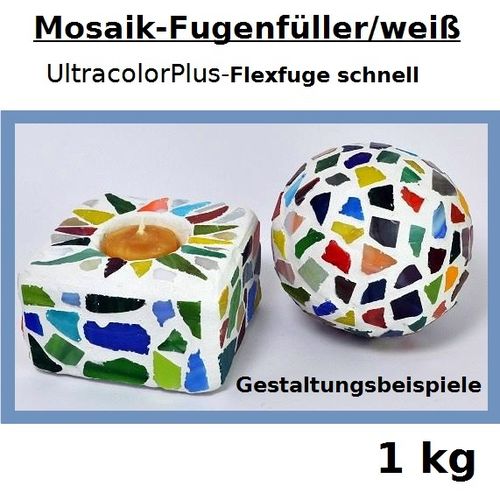Mosaik Fugenfüller, weiß 1kg