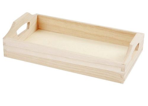 Tablett Holz, 30x17x5 cm
