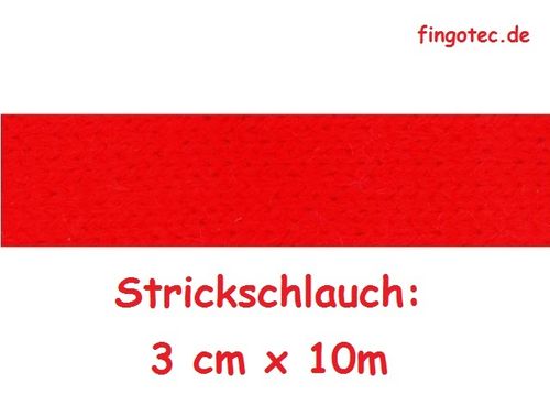Strickschlauch rot 3cm x 10m