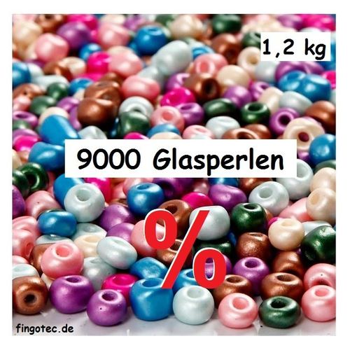 Glasperlen - Rocaille-Mix 1,2kg, ca. 9000 Perlen; Sparpaket