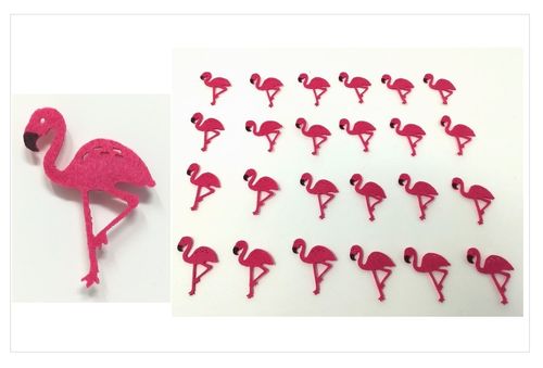 Filz Flamingos 24 Sticker mit Klebepunkt