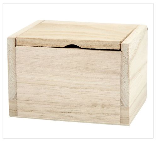 Holz-Schachtel mit Deckel, 10x8,2x7cm